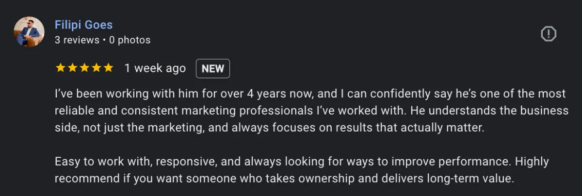 Filipi Goes Google review